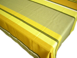 French Basque tablecloth, coated (Biarritz. gold)